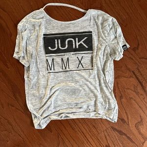 Junk open back crop tshirt